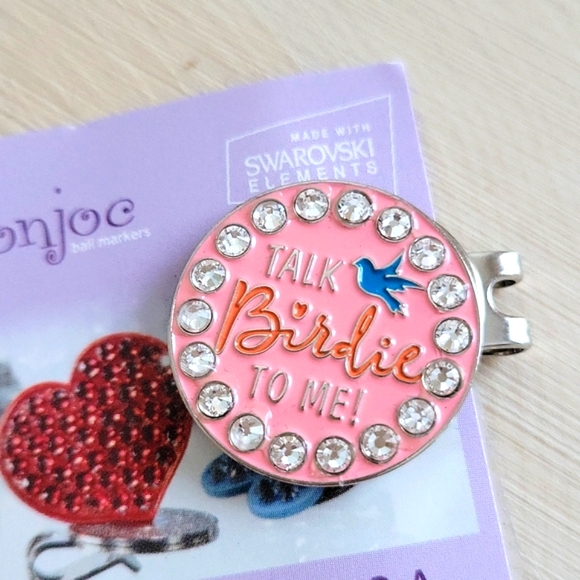 Bonjoc Handcrafted Women's Golf Ball Marker - Swarovski Crystals - Picture 7 of 7